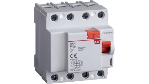 Wyłącznik różnicowoprądowy 4P 25A 0,03A typ A RKN4P 25A 30MAA 06220455R0