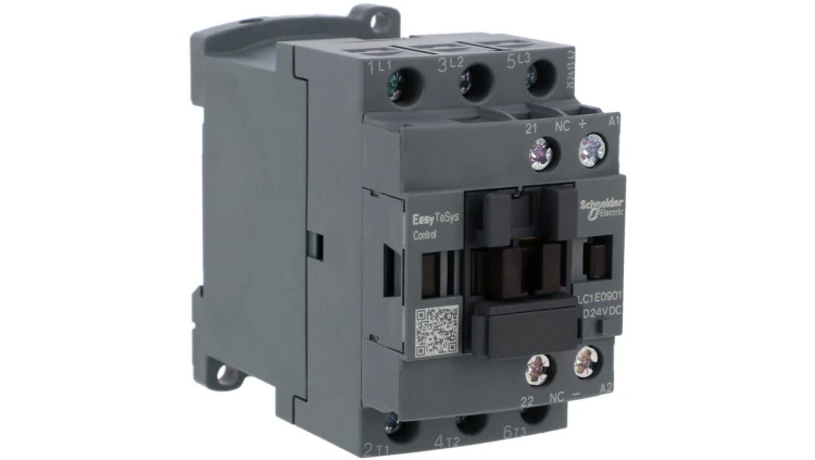 Stycznik mocy Easy TeSys Control AC-3, 9A, 3P (1NC), cewka 24V DC LC1E0901BD