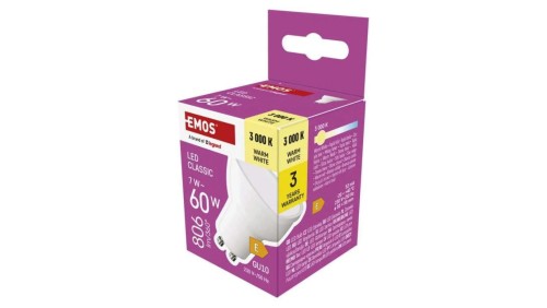 Żarówka LED Classic MR16 GU10 7W 806lm 3000K ciepła biel 3 lata gwarancji ZQ8E42