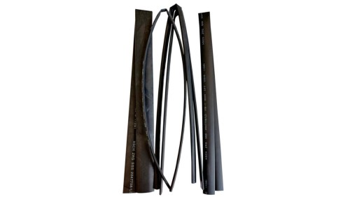 Zestaw rurek termokurczliwych, 3/5/8/10/15-50cm, czarne 08322 /5szt./