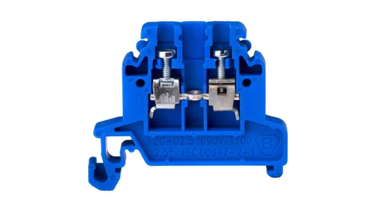 Złączka szynowa 2-przewodowa 2,5mm2 niebieski ZG-G2,5 A11-8106