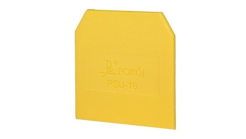 Płytka skrajna do złączek ZUG-G16 przegroda do złączek ZUG-G10 żółty PSU-16 A41-0301