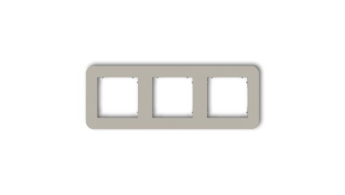 MINI Ramka uniwersalna potrójna zaokrąglona z tworzywa taupe 60MRTZ-3