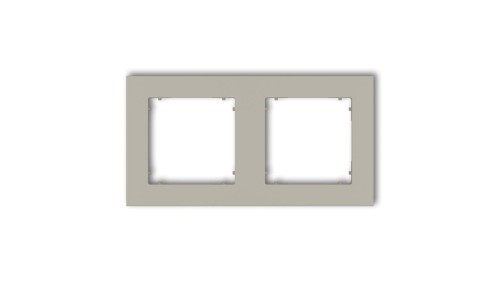 MINI Ramka uniwersalna podwójna kwadratowa z tworzywa taupe 60MR-2