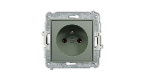 MINI Mechanizm gniazda pojedynczego z uziemieniem 2P+Z (bez przesłon torów prądowych) szałwiowy 61MGP-1z