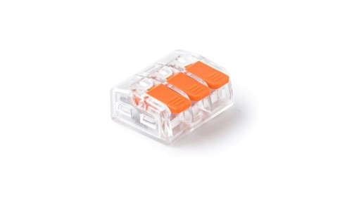 Szybkozłączka z dźwignią 3x 0,2-4,0mm2 przezroczysta E.4191T /100szt./