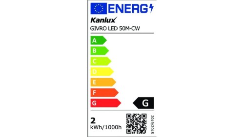 Wąż świetlny GIVRO LED 50M-CW 2W/M 120lm/m 6500K IP65 rolka 50mb Odporność UV zasilanie przelotowe 38580