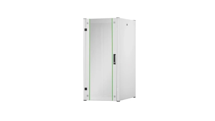 Szafa sieciowa stojąca Hyper Pro 19 32U rack 600x800, drzwi przód szyba, szary, 1000kg DN-51006