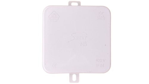 Puszka n/t hermetyczna pusta 75x75x38mm IP54 z dławicą zintegrowaną szara N5 samogasnąca bezhalogenowa 83005002