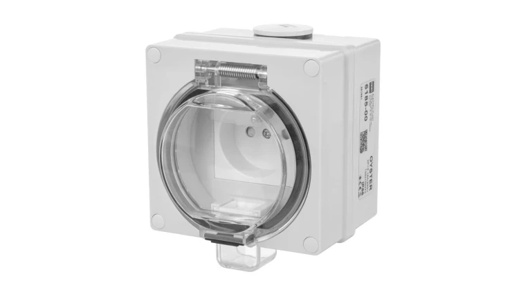 OYSTER IP66 gniazdo wtyczkowe w obudowie hermetycznej 16A/250V szary 6185-00