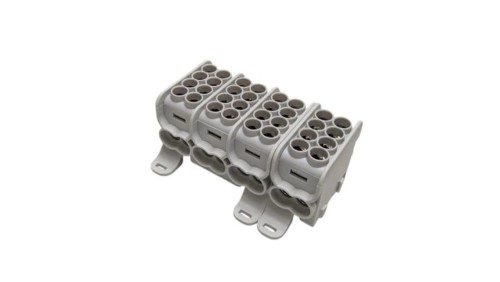 Blok dystrybucyjny - rozdzielczy HLAK 25 (MAG) 4P szary 2xAl/Cu 25mm²+16mm² 1000VAC/1500VDC MAG4254A00