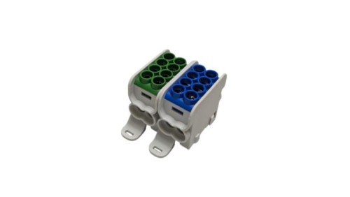Blok dystrybucyjny - rozdzielczy HLAK 25 (MAG) 2P niebieski, zielony 2xAl/Cu 25mm²+16mm² 1000VAC/1500VDC MAG2251BG0