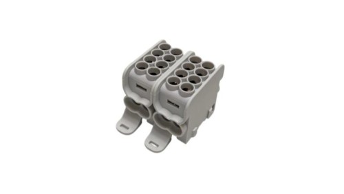 Blok dystrybucyjny - rozdzielczy HLAK 25 (MAG) 2P szary 2xAl/Cu 25mm²+16mm² 1000VAC/1500VDC MAG2252A00