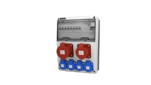 Rozdzielnica budowlana TOMEK-S/FI 1x32A/5P 1x16A/5P 4x230V FR IP44 SONDER-FP3016