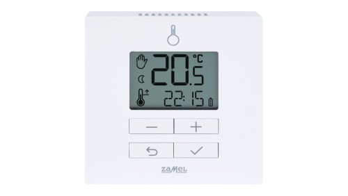 REGULATOR TEMPERATURY DOBOWY, BATERYJNY, RADIOWY TYP: LBW-22 BIAŁY