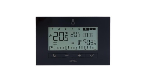 REGULATOR TEMPERATURY TYGODNIOWY, 230V, RADIOWY, (+ PRZEKAŹNIK) TYP: LPW-23 CZARNY