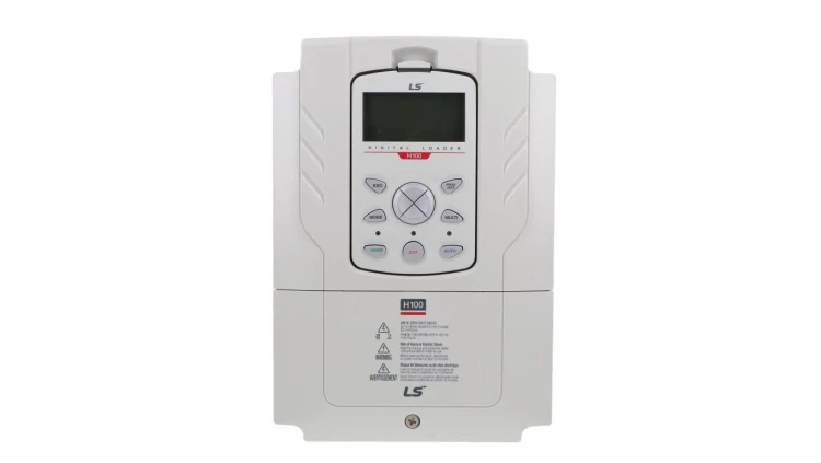 Przemiennik częstotliwości LS Electric H100, 3-fazowy, moc 2,2kW, wbudowany filtr EMC, Modbus 6731002700 LV0022H100-4COFN