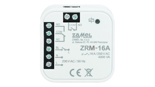 MODUŁ PRZEKAŹNIKA BEZPOTENCJAŁOWEGO, DOPUSZKOWY TYP: ZRM-16A