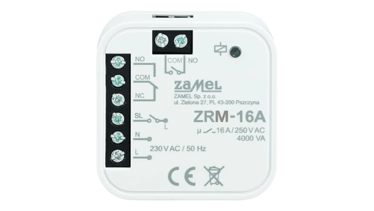 MODUŁ PRZEKAŹNIKA BEZPOTENCJAŁOWEGO, DOPUSZKOWY TYP: ZRM-16A