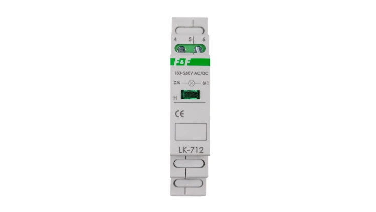 Lampka modułowa 1-fazowa zielona 130-260V AC/DC LK-712G-130-260V