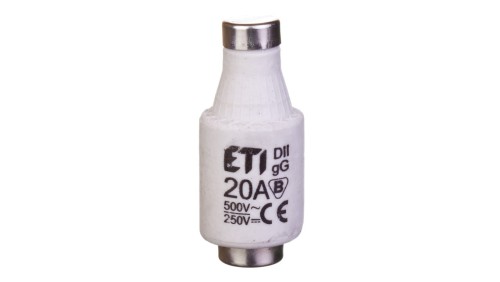 Wkładka bezpiecznikowa 20A DII gG / BiWtz 500V AC/ 250V DC E27 002312406 /5szt./