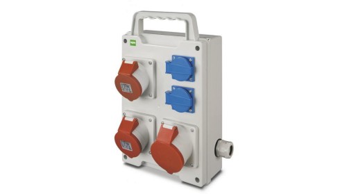 RS rozdzielnica siłowa 2x2P+Z, 2x3P+N+Z 16A 3P+N+Z 32A natynkowa, IP44 6215-00