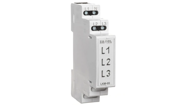 Lampka modułowa 3-fazowa żółta/zielona/czerwona 230V AC LED TN LKM-05-40 EXT10000048