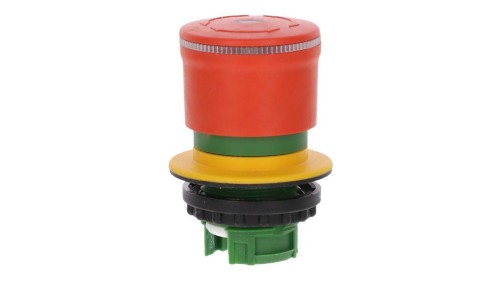 Miniaturowy przycisk bezpieczeństwa 30mm do otworu 22mm pierścień podświetlany odblokowanie przez przekręcenie M22-PVLT30