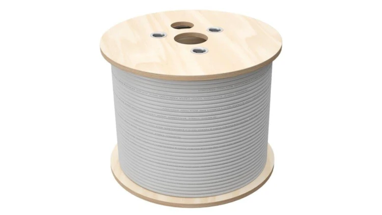 Kabel U/UTP kat.5e, teleinformatyczny, LSOH, B2ca FireHardy 4x2x24 AWG, 1Gb/s, 250 MHz, gw. 25 lat, INTERTEK ETL, szary, 500m