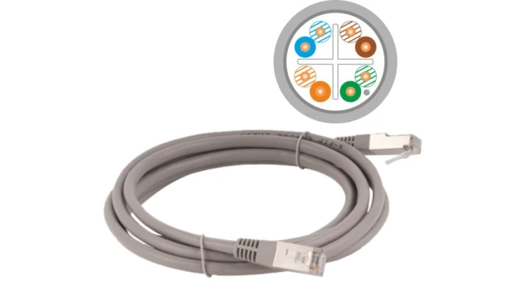 Patch-cord F/UTP kat.6 PVC 0.5m szary KKS6SZA0.5