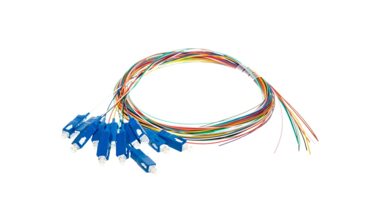 Pigtail światłowodowy 12szt, SC simplex, SM 9/125,OS2, 2m, saLSZH, 12 kolorów DK-29221-02