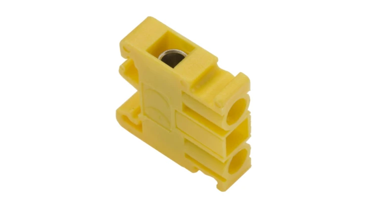Złączka szynowa 2-przewodowa MINI 4 mm2 na TS/TH15 żółta BM-4 A11-4121