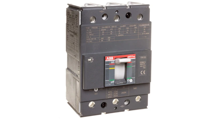 Wyłącznik mocy 3P 250A 36kA XT3N 250 z wyzwalaczem TMD 250-2500 3p F F 1SDA068059R1