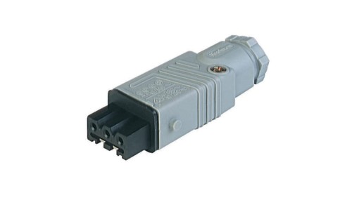 Prostokątne złącze zasilające do samokonfekcjonowania (seria ST) żeńskie 3+PE 400 VAC/230 VDC 16 A AC/10 A DC STAK 3 N grau