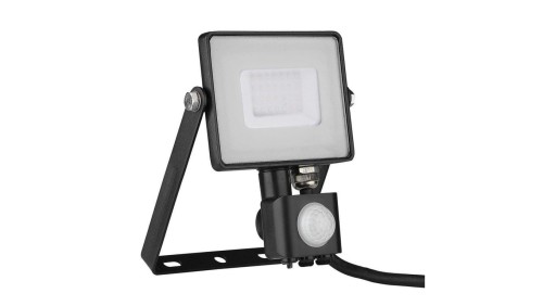 Projektor LED 30W 2400lm 3000K Dioda SAMSUNG z czujnikiem ruchu PIR Czarny IP65 460