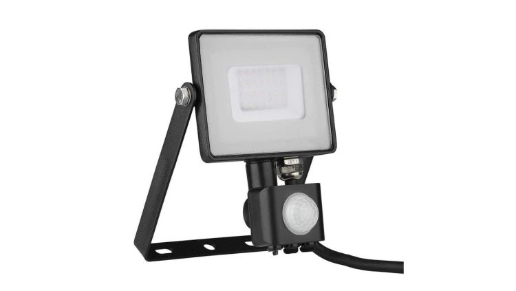 Projektor LED 30W 2400lm 3000K Dioda SAMSUNG z czujnikiem ruchu PIR Czarny IP65 460