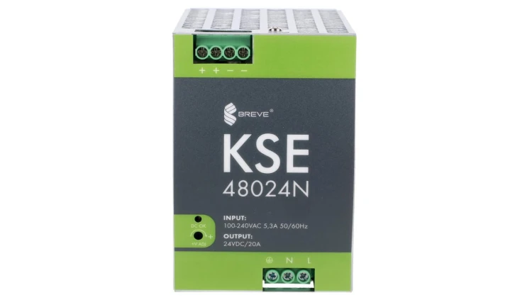 Zasilacz impulsowy KSE 48024M 230/ 24VDC 20A 480W na szynę DIN, Uzas: 96-264VAC, Ta70, 17000-0940