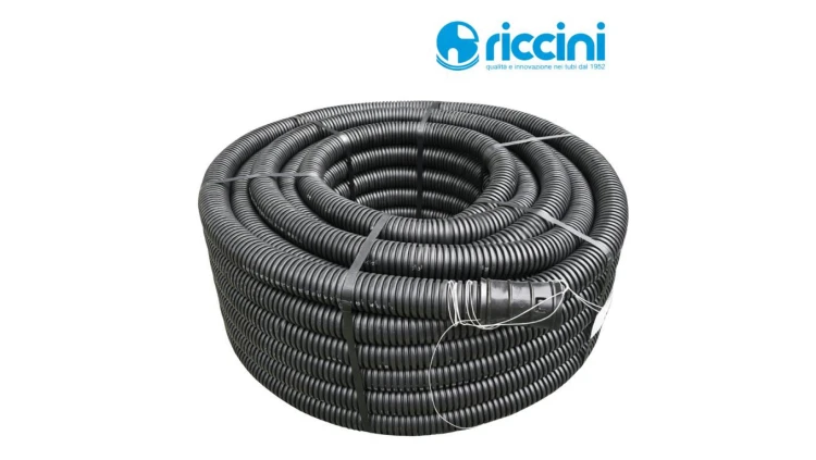 Rura osłonowa czarna 450N HDPE fi 40/31 dwuwarstwowa karbowana UV (50 mb)