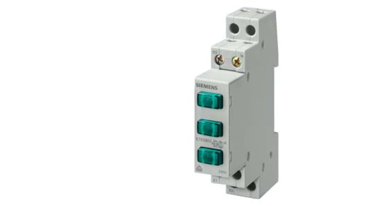 Lampka modułowa 3-fazowa zielona 230V 5TE5802