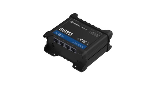 Profesjonalny przemysłowy router 4G LTE Cat.4, WiFi, Dual Sim, 1x WAN, 3X LAN, RUT951 000000 Teltonika RUT951