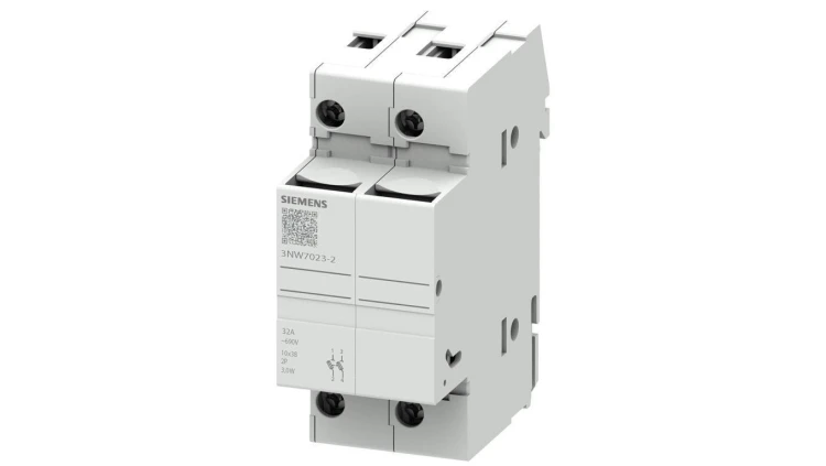 Podstawa bezpiecznikowa do wkładek cylindrycznych 10×38 mm 32A 2P 3NW7023-2