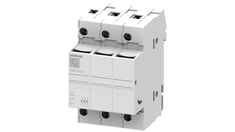 Podstawa bezpiecznikowa do wkładek cylindrycznych 10×38 mm 32A 3P 3NW7033-2