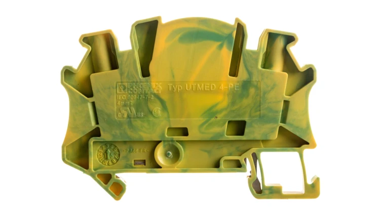Złączka szynowa ochronna 4mm2 zielono-żółta UTMED 4-PE 3047478 /50szt./