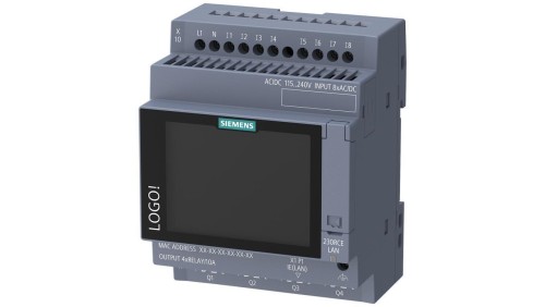 Moduł logiczny 230RCE z wyświetlaczem dotykowym 230V Ethernet MQTT 800 bloków LOGO! 9 6ED1052-1FB08-0BA3