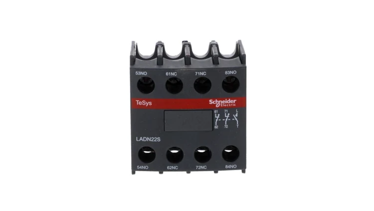Styk pomocniczy 2Z 2R montaż czołowy czerwony PREVENTA LADN22S