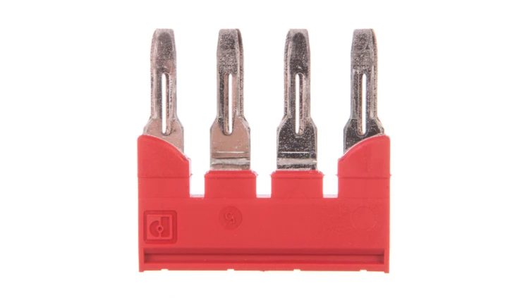 Mostek wtykowy do UT-6 4-biegunowy 8,2mm czerwony FBS 4-8 3030307 /25szt./
