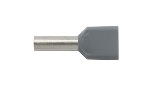 Końcówka tulejkowa izolowana HI 2X4/12 szara E08KH-02020102101 /100szt./