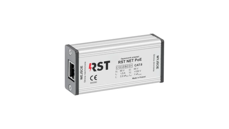 Ogranicznik przepięć do ochrony sieci LAN 1Gb, RST NET PoE 300 060