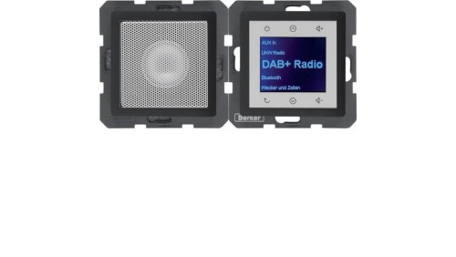 Radio Touch DAB+ Bluetooth z głośnikiem antracyt aksamit 30806086