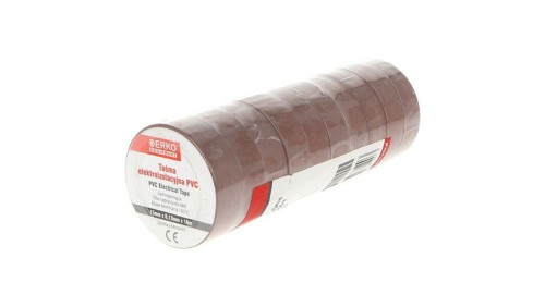 Taśma izolacyjna 15/10 brązowa TPVC_15-10-BRAZ /10szt./